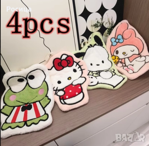 Комплект от 4 броя бързо съхнещи кърпи за ръце Hello Kitty.