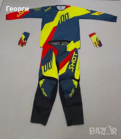 Екип за мотокрос и ръкавици Shot Race Gear M