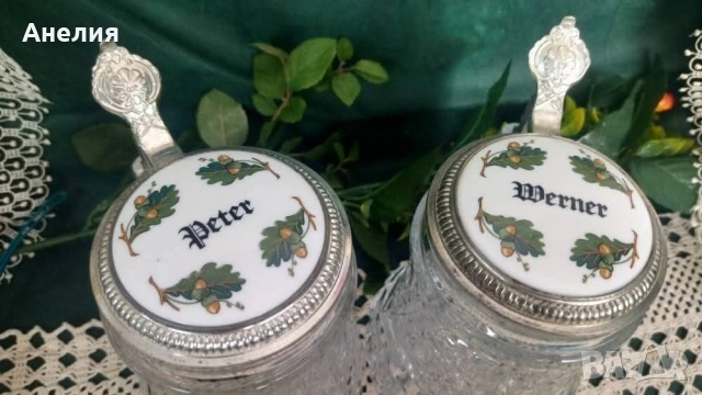 Халби за бира с калаен капак, снимка 2 - Чаши - 54563593