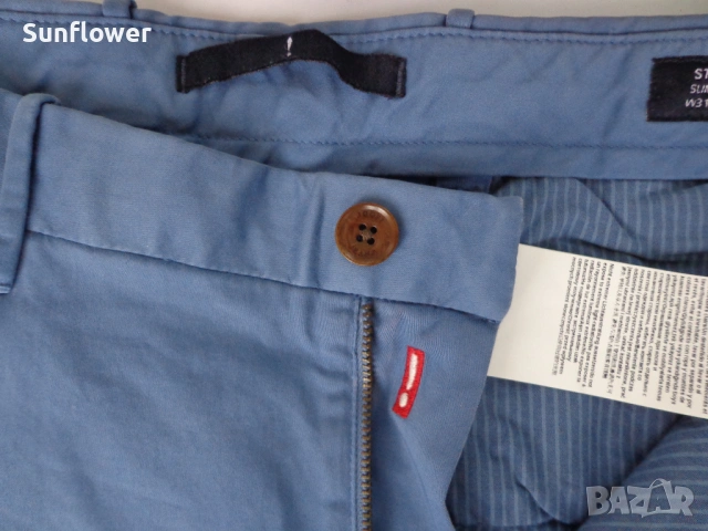 Чисто нов мъжки син дизайнерски панталон Joop! Slim fit chino, размер W31 L34 , снимка 12 - Панталони - 54609853