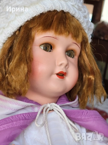 Антична кукла от композит 1940-50 г, 67 см., снимка 4 - Кукли - 54238174