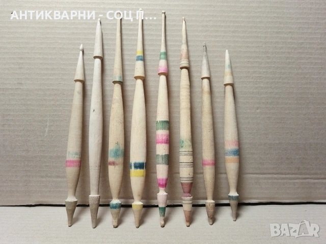 Комплект Стари Соц Дървени Вретена За Прежда. / НОМЕР 1505., снимка 8 - Антикварни и старинни предмети - 55281666