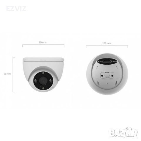 EZVIZ 3.0 Мегапиксела Wi-Fi камера с двупосочно аудио за външен монтаж, снимка 2 - IP камери - 55026673