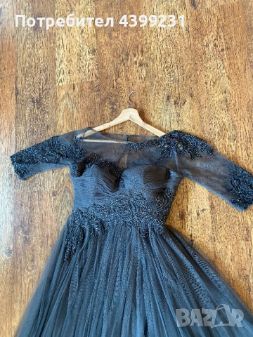 Луксозна бална рокля с тюл и дантела – елегантен силует, M, снимка 10 - Рокли - 54203135