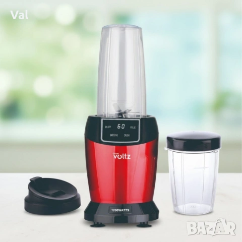 Мощен нутри блендер Oliver Voltz, 1200W с LED дисплей и 2 кани за смути (1000ml/800ml), снимка 3 - Блендери - 54875694