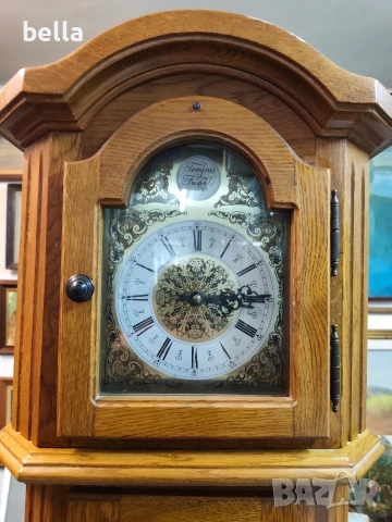 Рядък немски паркетен часовник SBS Feintechnik – West Germany, снимка 4 - Антикварни и старинни предмети - 54043278