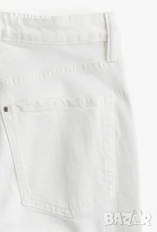 Бели дънки slim straight high waisted , снимка 2 - Дънки - 55318385