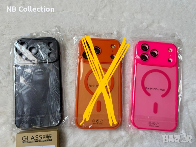 Кейсове MagSafe IPhone 17 Pro Max розов черен, снимка 11 - Калъфи, кейсове - 54108720