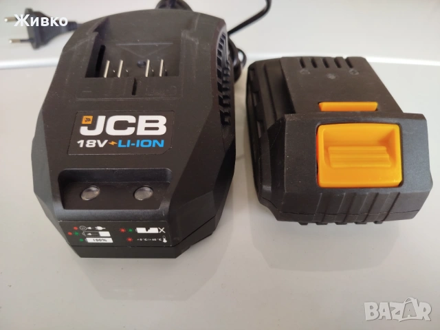 к-т JCB батерия 18V li-ion 2Ah и зарядо 2.4A НОВИ