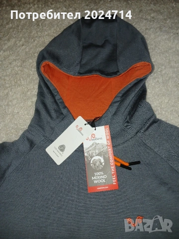 НОВО! Термо суичър 100% мерино Woolona Scout XS unisex, снимка 5 - Суичъри - 54954212