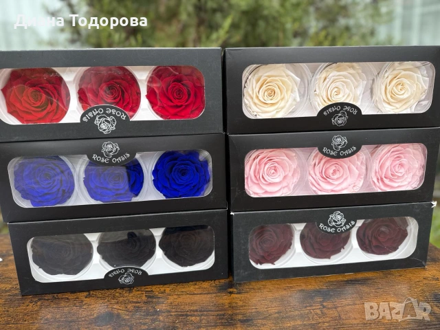 Вечни рози главички 8 см