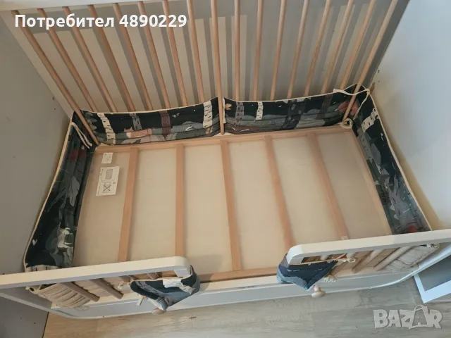 IKEA MYLLRA – бебешко креватче с матрак и пълен комплект аксесоари, снимка 3 - Бебешки легла и матраци - 55335598