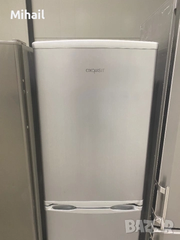 Хладилник с фризер Exquisit KGC145-50-E-040F Inox – 142 л, Немски, LED осветление, снимка 2 - Хладилници - 54859341