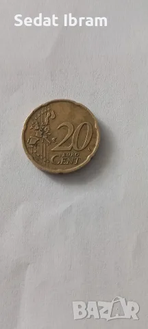 20 евро цента """, снимка 2 - Антикварни и старинни предмети - 55414801