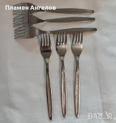 Комплект от 6 десертни вилички - "Сърп и чук" Велико Търново. , снимка 5 - Прибори за хранене, готвене и сервиране - 55127194