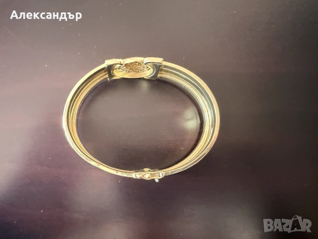 Масивна златна гривна 29 гр. тип белезник, снимка 2 - Гривни - 54402890
