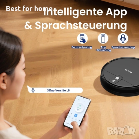 Роботизирана прахосмукачка VersLife L6, управление чрез приложение Alexa, снимка 8 - Прахосмукачки - 54376997
