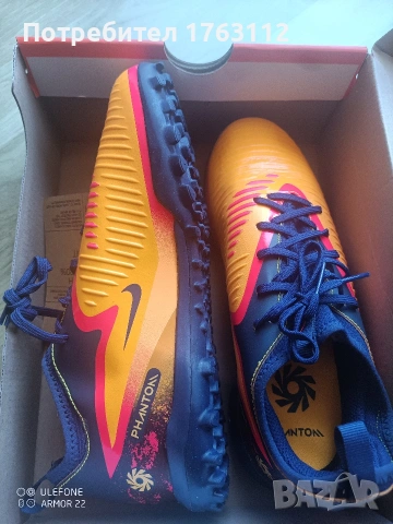Nike Phantom Earling Halland футболни стоножки, р-р 38.5, снимка 2 - Детски маратонки - 54676876