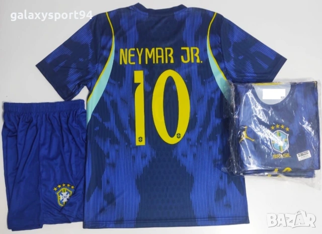 Neymar 26/27 Мондиал Световно FIFA Детски Екип Неймар Бразилия Син, снимка 3 - Футбол - 54046282