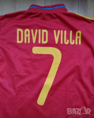 Spain / David Villa #7 - мъжка футболна тениска на Испания, снимка 2 - Спортни дрехи, екипи - 54727597