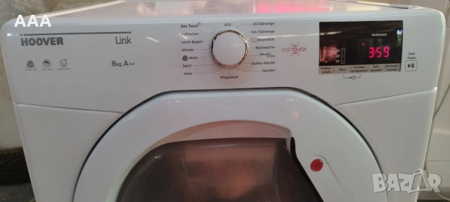 Сушилня Hoover клас A++, термопомпа 8кг. внос от Германия, снимка 5 - Сушилни - 55247255