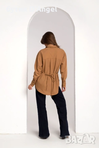 Дамска бежова риза PIZZO BEIGE, снимка 5 - Ризи - 54036759