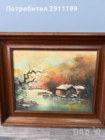 Малка маслена картина, пейзаж, снимка 4 - Картини - 55097513