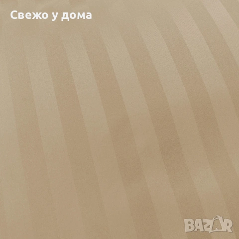 Комплект спално бельо 160x200 см с 2 калъфки 70x80 см, сатенени райета, микрофибър/памук, снимка 3 - Спално бельо - 55159291