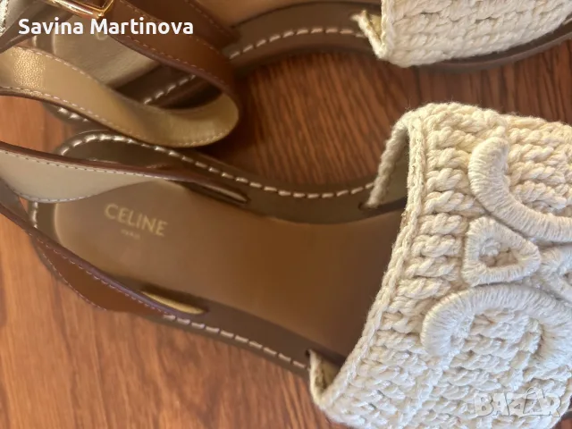 Celine сандали кожени 23,5 см стелка, снимка 2 - Сандали - 55412375