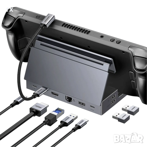 Докинг станция Ugreen 9-в-1 USB-C Docking Station за Steam Deck / ROG Ally / Лаптоп