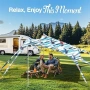3x3м Плажна тента/ шатра за 8 човека, UPF 50+, 8 торби за пясък, Индиго, Rhino Valley, снимка 4
