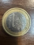 Монета 1 евро Витрувиански човек Рим, снимка 2