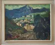 Картина, пейзаж от Смолян, худ. Д.Тодоров-Жарава (1901-1988), снимка 1
