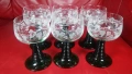 Чаши за концентрат, френски кристал, зелено столче, 100 мл, снимка 1