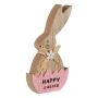 Великденска дървена настолна декорация – зайка в яйце, 9x2x18см_1189353, снимка 3