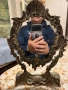 Огледало от бронз сребро., снимка 4