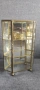 Винтидж витрина от месинг и стъкло (Hollywood Regency) – Огледален гръб , снимка 2