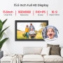 Огромна 15.6" Дигитална Wi-Fi Рамка Frameo BIGASUO – 64GB, Full HD, Смарт приложение Frameo , снимка 4