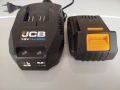 к-т JCB батерия 18V li-ion 2Ah и зарядо 2.4A НОВИ, снимка 1