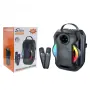 Преносима Bluetooth караоке колона ZQS-W4110 с 2 безжични микрофона, RGB светлини, FM радио, USB, TF, снимка 3