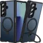 Samsung Galaxy Z Fold 7 магнитен калъф с регулируема стойка , полупрозрачен мат – Черен, снимка 1