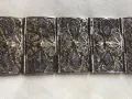 стара сребърна гривна - филигран с позлата, снимка 5