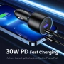 UGREEN 130W супер бързо зарядно за кола – 3 порта (USB-C & USB-A), снимка 6