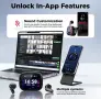 НОВИ HTC NE68 Безжични Bluetooth слушалки с LCD тъч дисплей, AI преводач, Bluetooth 5.3, снимка 5