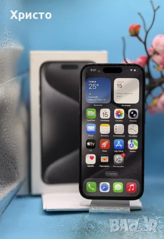ГАРАНЦИОНЕН!!! Apple iPhone 15 Pro, 256GB, 5G, Black Titanium, снимка 2 - Apple iPhone - 55677303