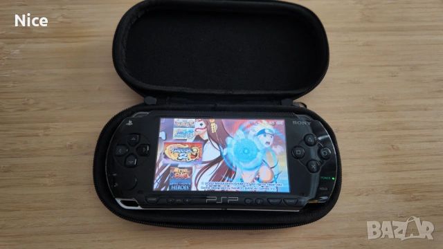 PSP + 64GB карта с игри + нова батерия + зарядно + калъф , снимка 7 - PlayStation конзоли - 54428638