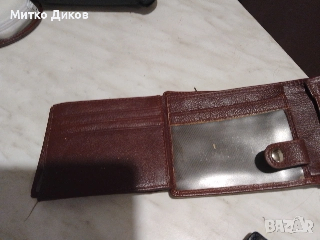 Портфейли естествена кожа нови с вътрешен цип и много прегради 120х95 мм, снимка 8 - Портфейли, портмонета - 55147264