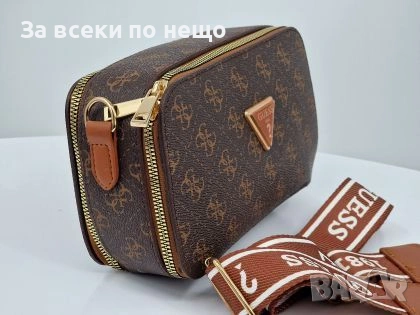 Guess Дамска Кафява Чанта С Дълга Дръжка За През Рамо Код malkite-32686, снимка 2 - Чанти - 55042152