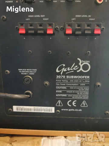Активен субуфер Gale 3070 Subwoofer (100W, Hi-Fi), снимка 4 - Тонколони - 55393704