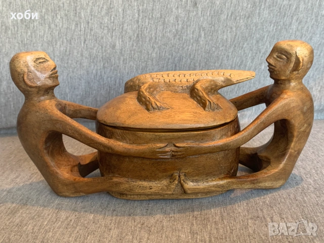 дървена фигура добра изработка , снимка 2 - Антикварни и старинни предмети - 54100707